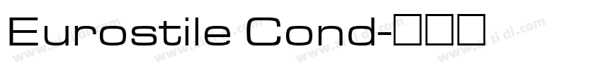 Eurostile Cond字体转换